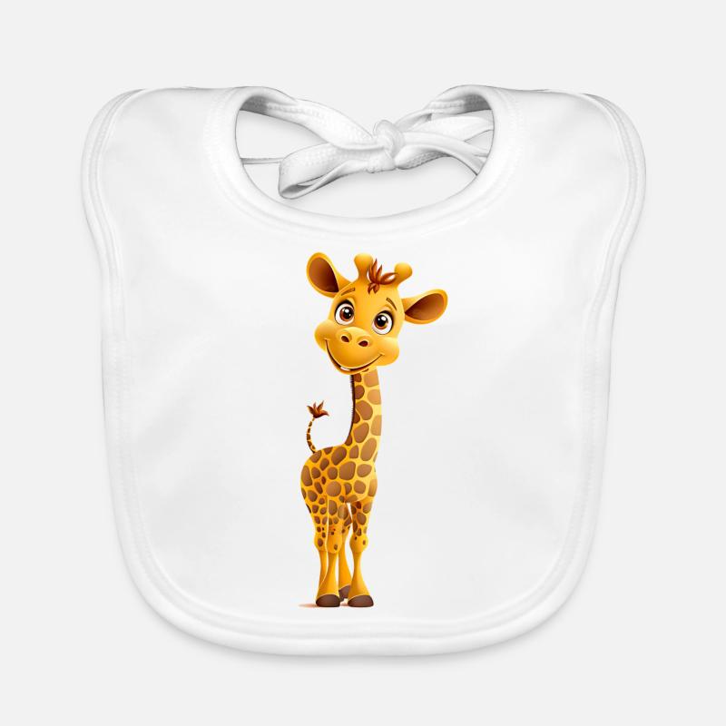 Drôle de girafe, gentil géant de la savane Bavoir bio Bébé
