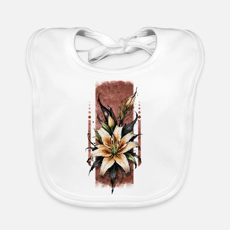 Enchanting Orchids: Floral Design Organic Baby Bibs