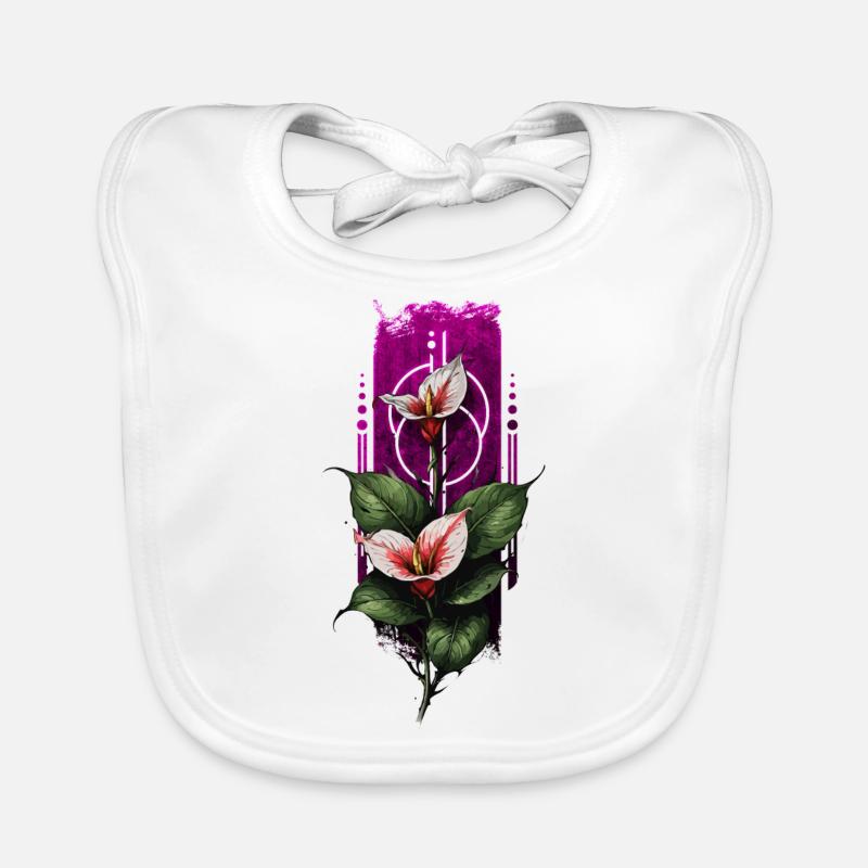 Passionate Red Calla Lily: Nature's Elegance Organic Baby Bibs