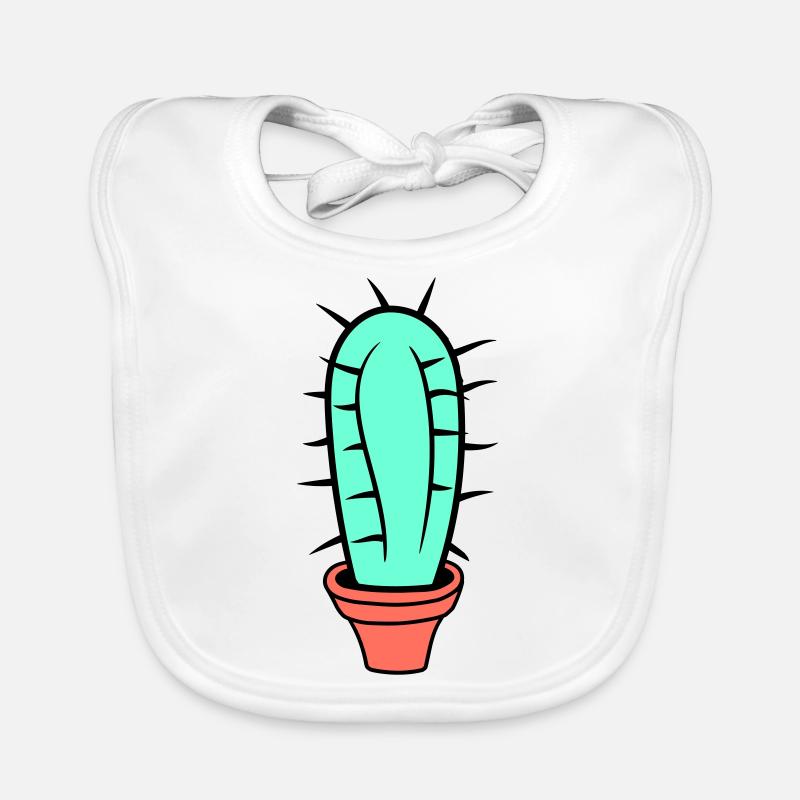Small Cactus Spines Desert Cacti Flower Pot Organic Baby Bibs
