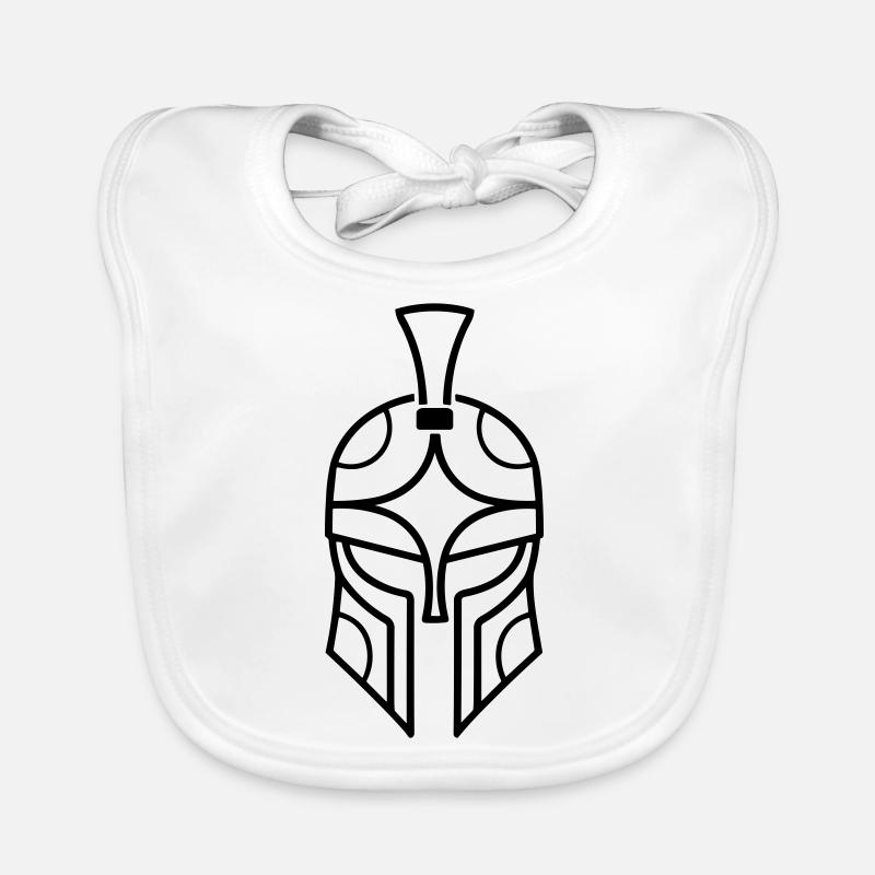 Spartanischer Helm Baby Bio-Lätzchen