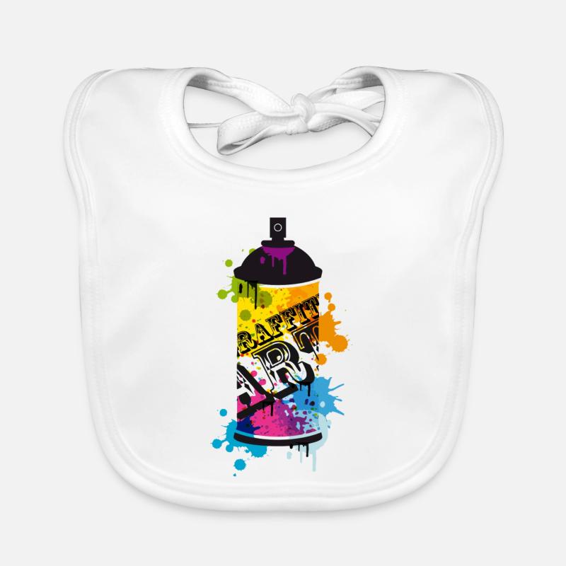 A spray can in graffiti style Organic Baby Bibs