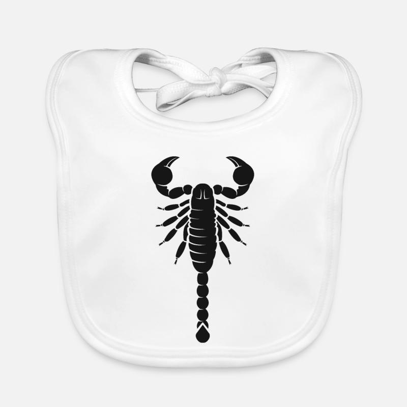 skorpion symbol geschenk scorpio logo icon Baby Bio-Lätzchen