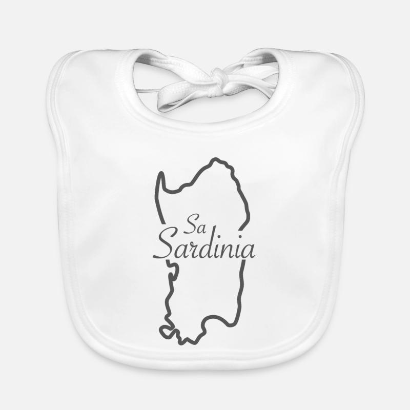 Sardaigne - Bavoir bio Bébé - blanc