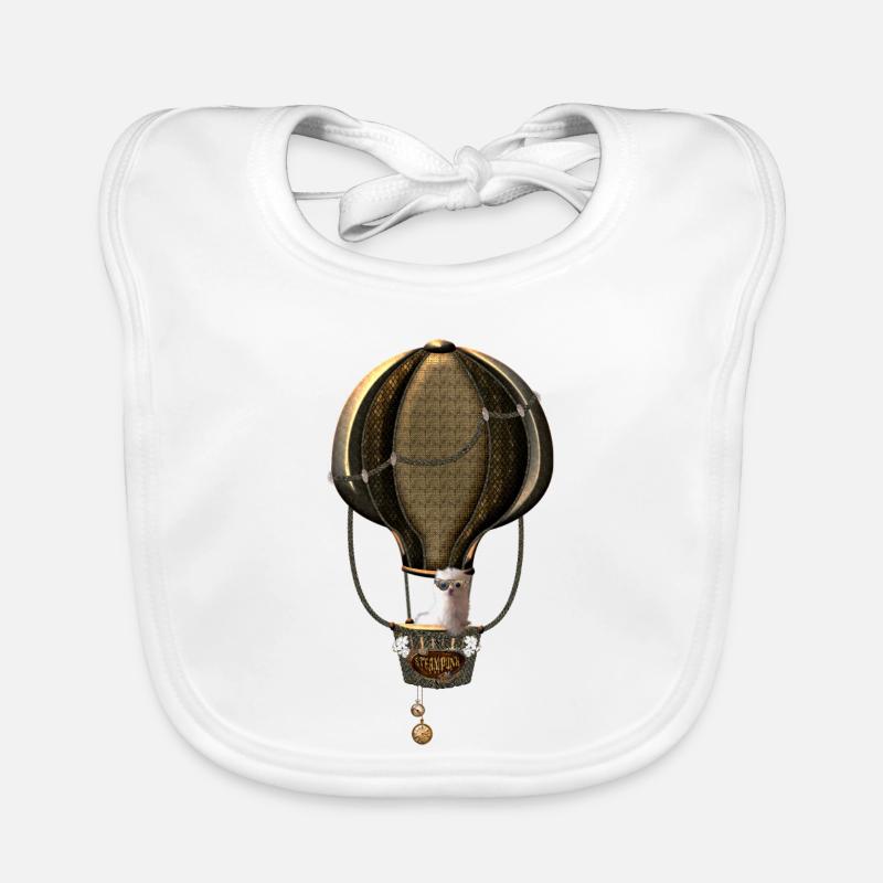 Steampunk, Heißluftballon Baby Bio-Lätzchen