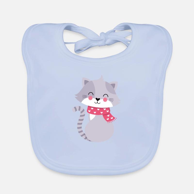 cute cat Organic Baby Bibs