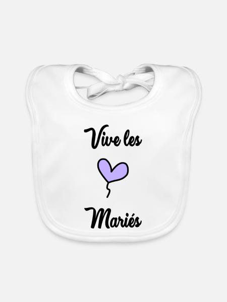 ZUKÜNFTIGE BRAUT. Junggesellinnenabschied. HOCHZEIT. MANNSCHAFT. TEAM BRIDAL - Baby Bio-Lätzchen - Weiß - Vorne