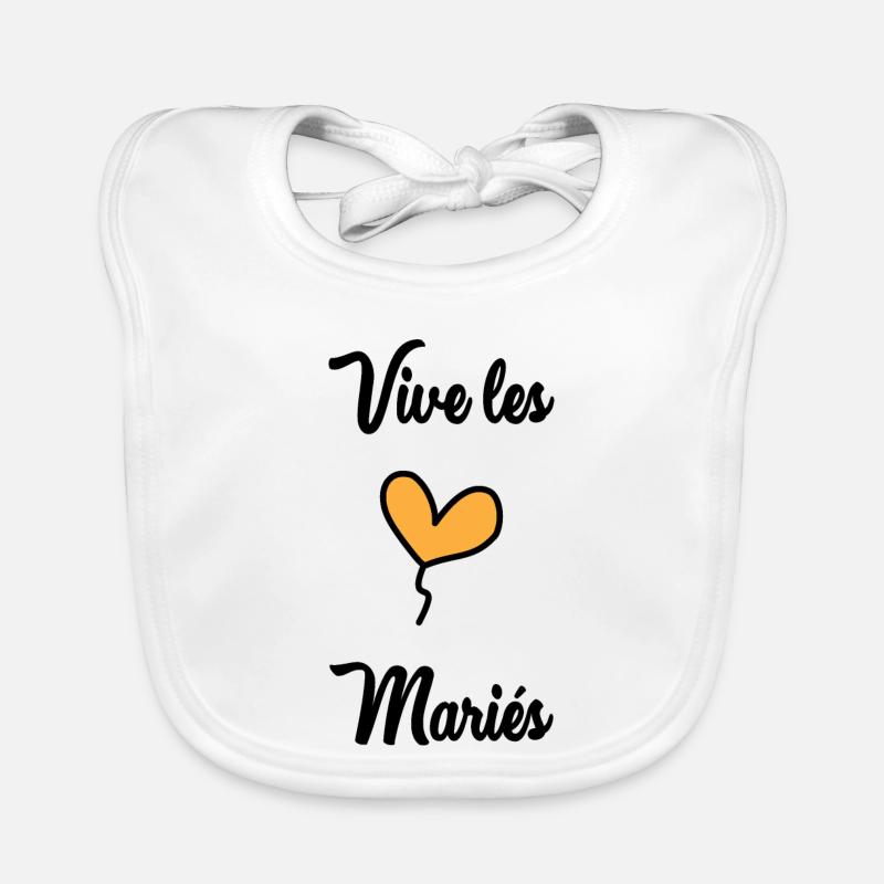VIVE LES MARIES Bavoir bio Bébé