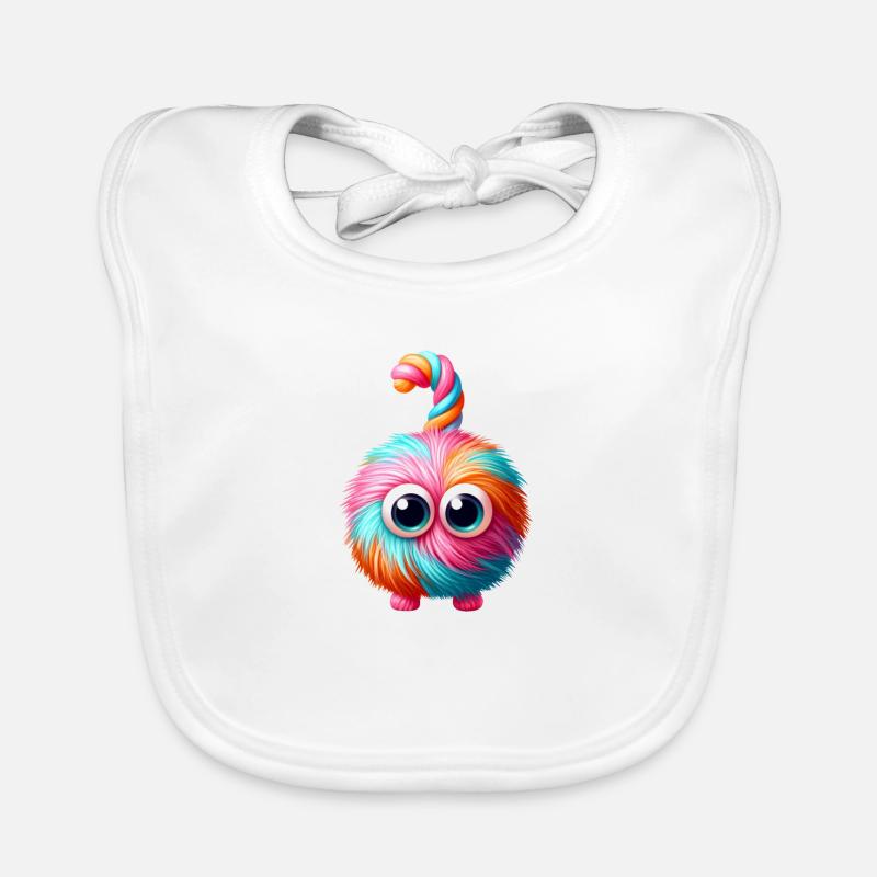 Buntes Regenbogen Süssigkeiten Monster Baby Bio-Lätzchen