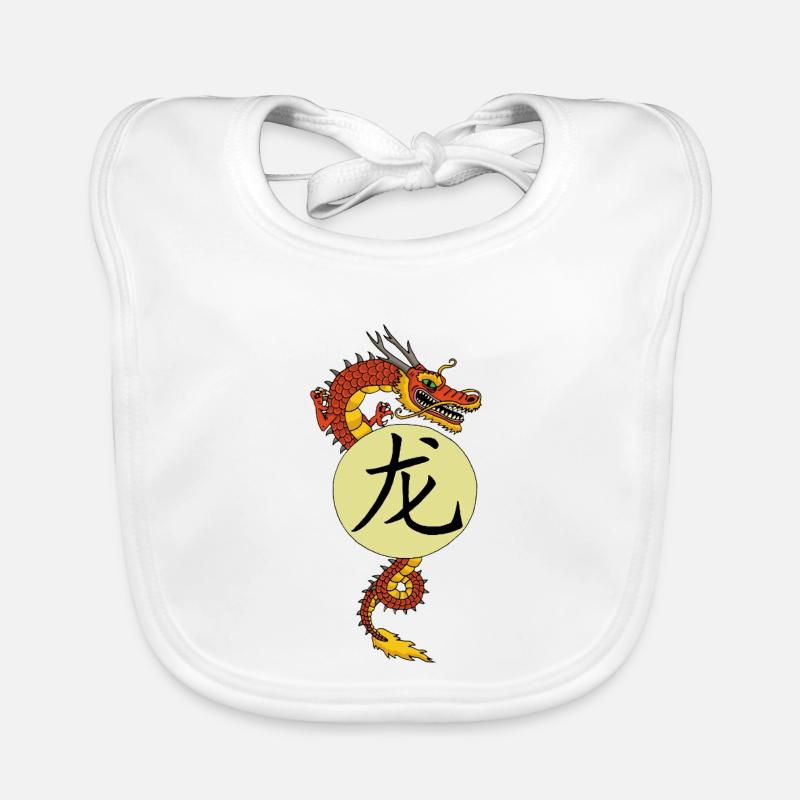 Chinese Red Dragon Organic Baby Bibs