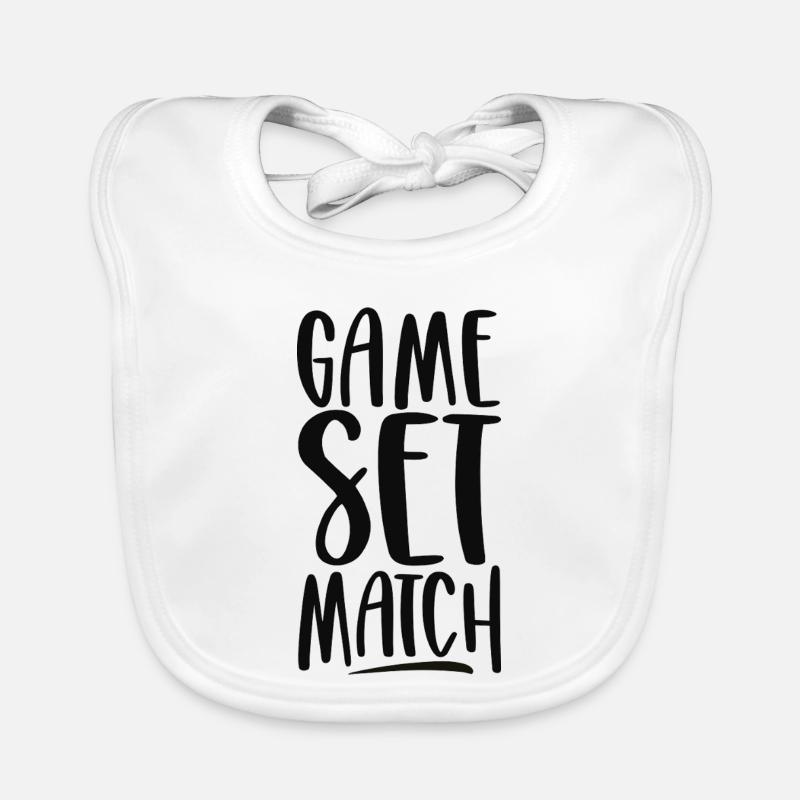 Game Set Match Organic Baby Bibs