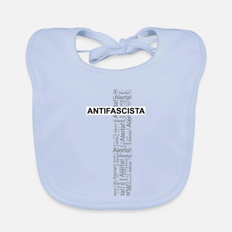 Alerte! Antifasciste ! - Art des mots Bavoir bio Bébé