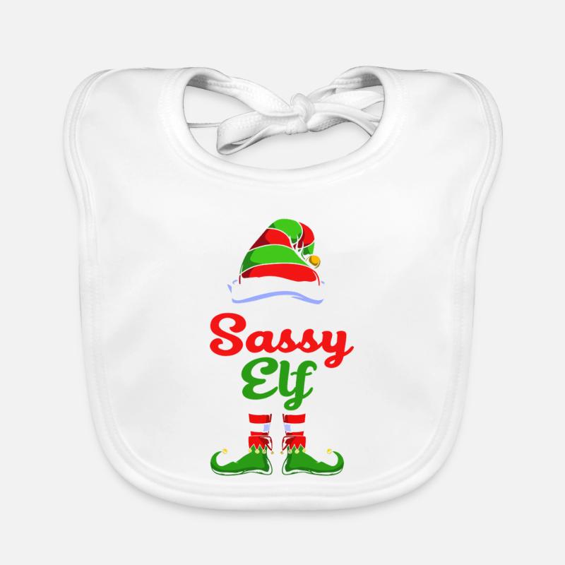 Elfe Elf Cadeau de Noël Douleur dans le cou Bavoir bio Bébé