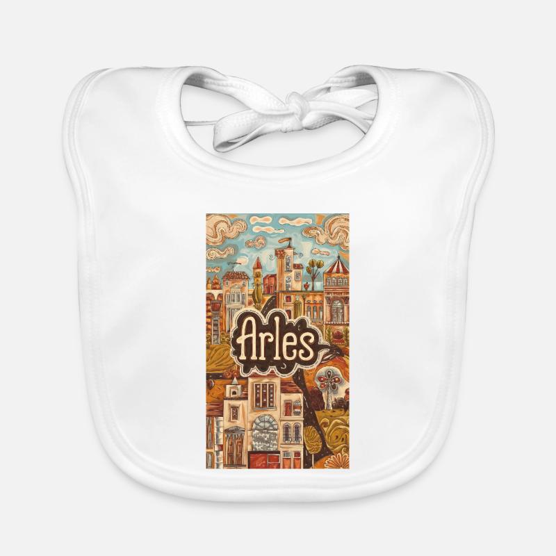 Arles Townscape Dreamscape Organic Baby Bibs