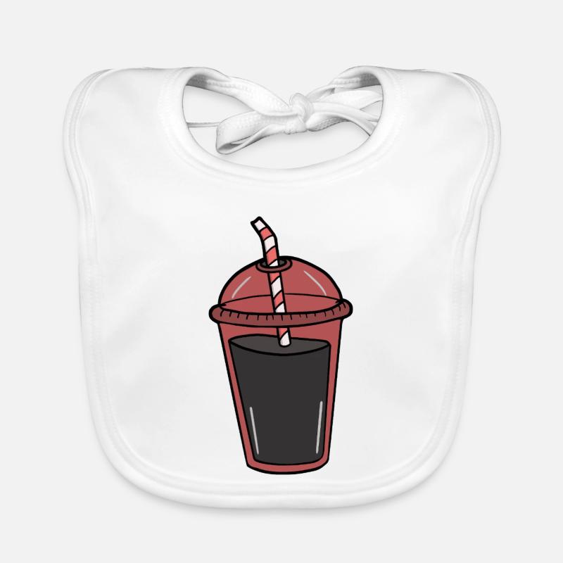 Tasse de soda avec paille Bavoir bio Bébé