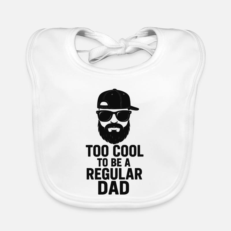 Cooler Papa: Bart, Cap & Brille – Vatertag Idee Baby Bio-Lätzchen