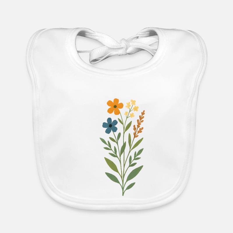 Bouquet aquarelle Bavoir bio Bébé