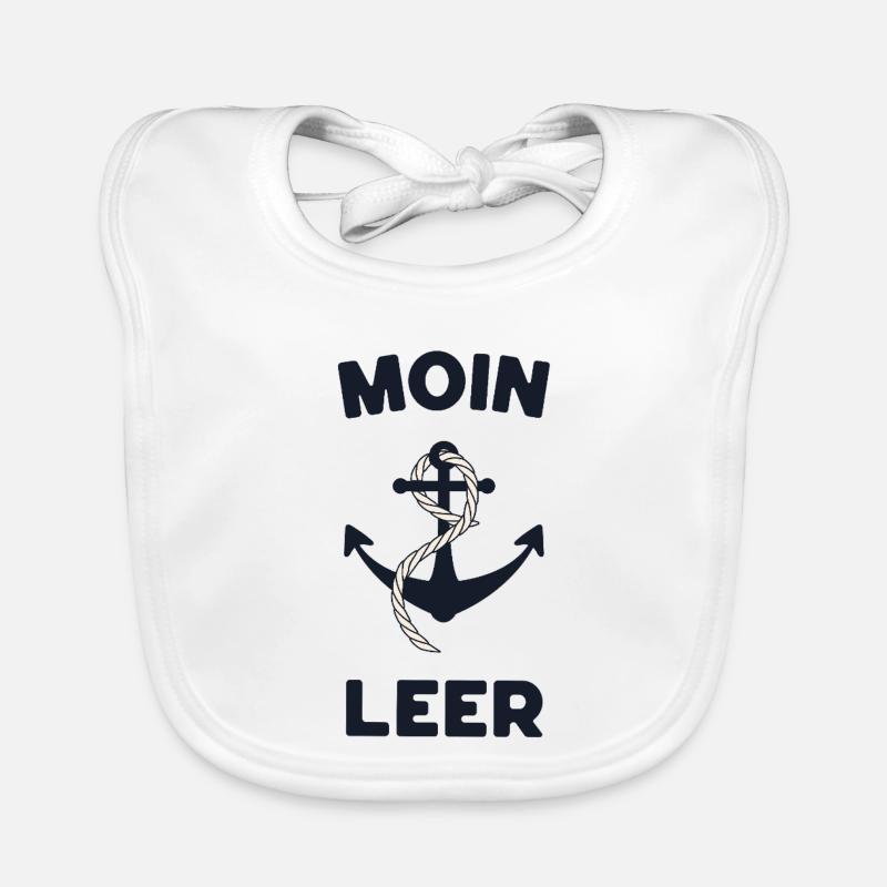 Moin Leer – Maritimes Anker-Design Baby Bio-Lätzchen