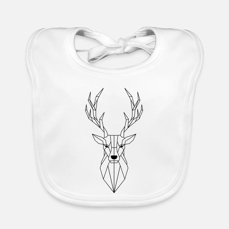 Deer Polygon Organic Baby Bibs