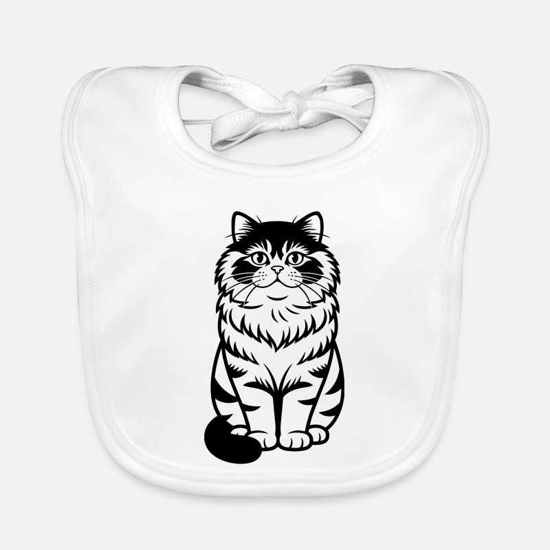 Chat persan Bavoir bio Bébé
