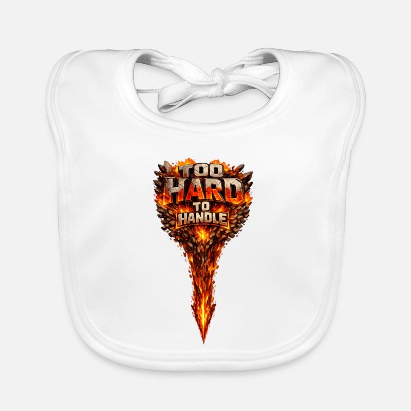 Too Hard to Handle Fire Logo Bavoir bio Bébé