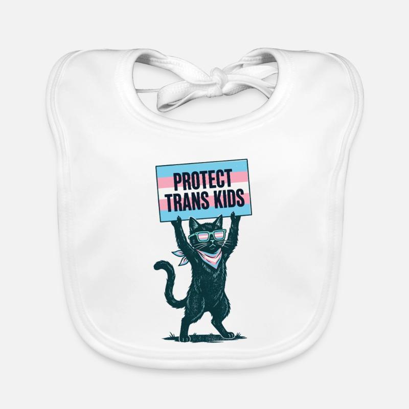 LGBTQ Pride Month - Protect Trans Kids Organic Baby Bibs