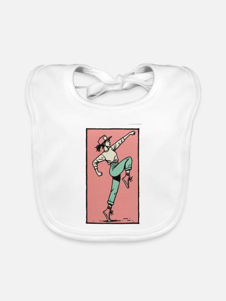 Danseuse #13 - Bavoir bio Bébé - blanc