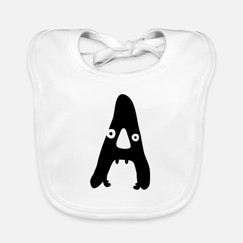 Lettre Monster A Bavoir bio Bébé