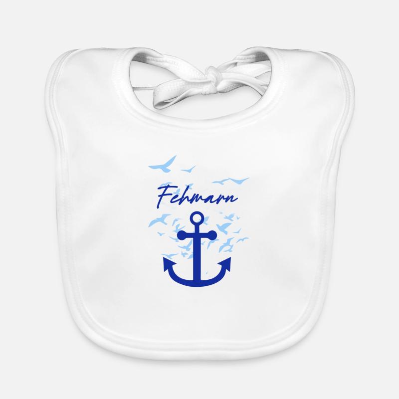 Fehmarn,möwen,anker,vogelschwarm Baby Bio-Lätzchen