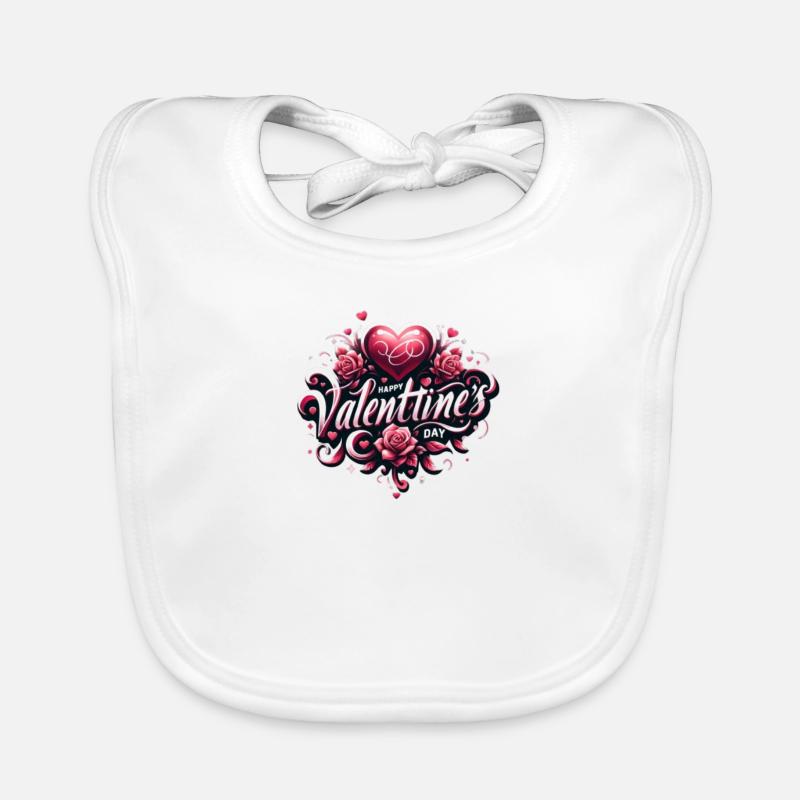 La Saint-Valentin Bavoir bio Bébé