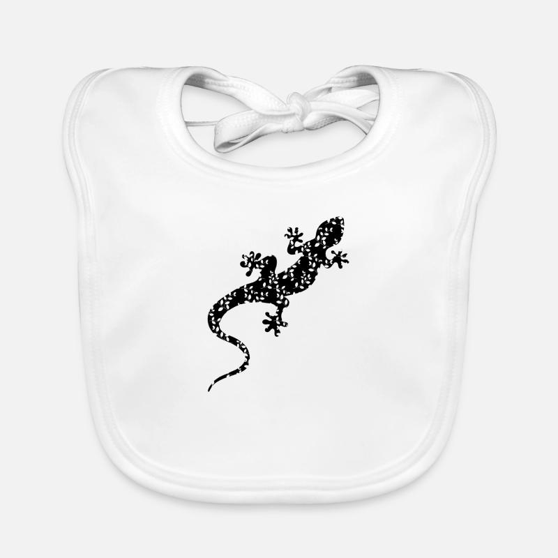 Gemusterte Eidechse Baby Bio-Lätzchen