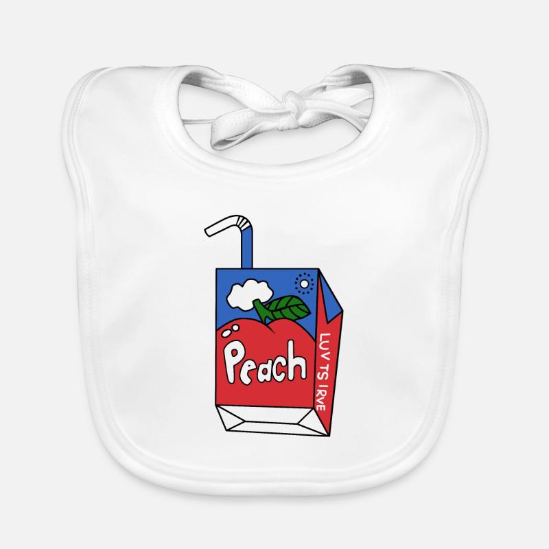 Pfirsich-Grafik Pfirsichfarben Baby Bio-Lätzchen