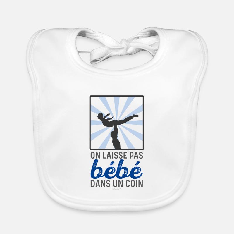 On laisse pas bébé dans un coin - Bavoir bio Bébé - blanc