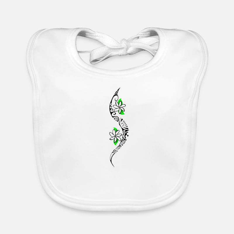 TAITIARE - Bavoir bio Bébé - blanc