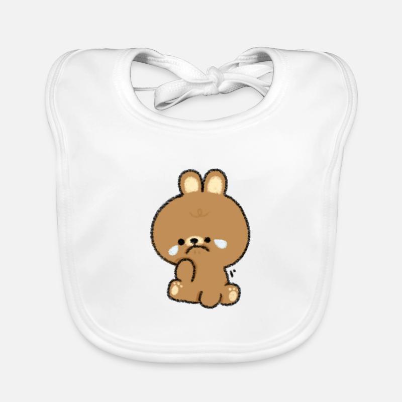 Weinender Hase Baby Bio-Lätzchen