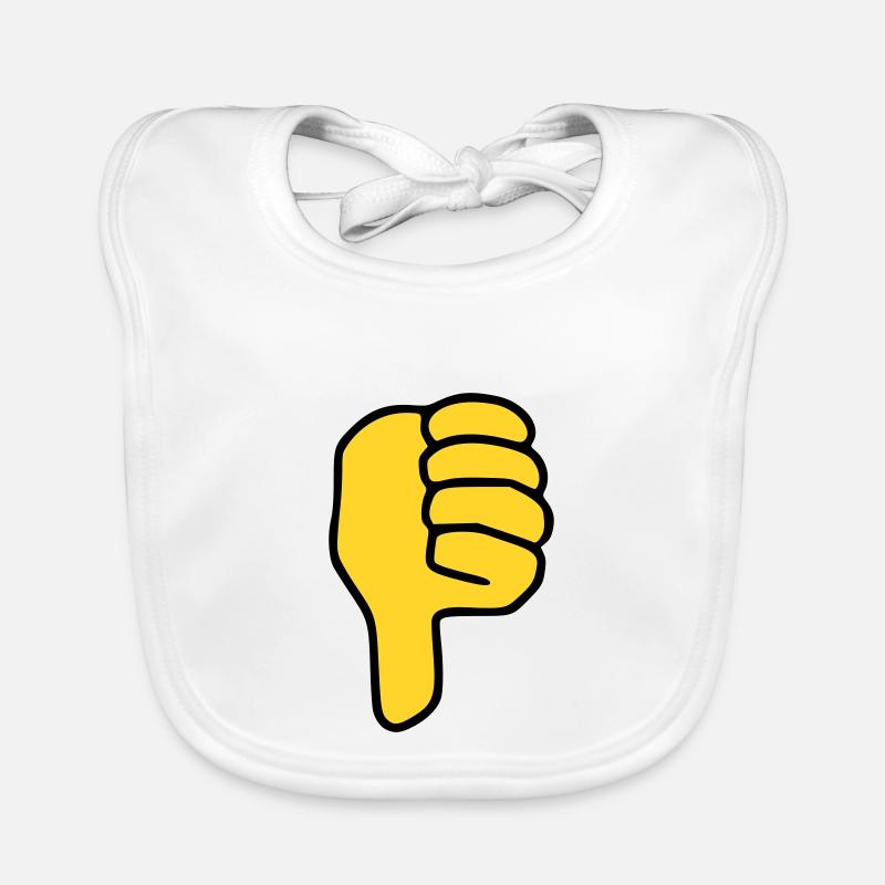 Emoji Pouce vers le bas Couleur de l’esquisse Bavoir bio Bébé