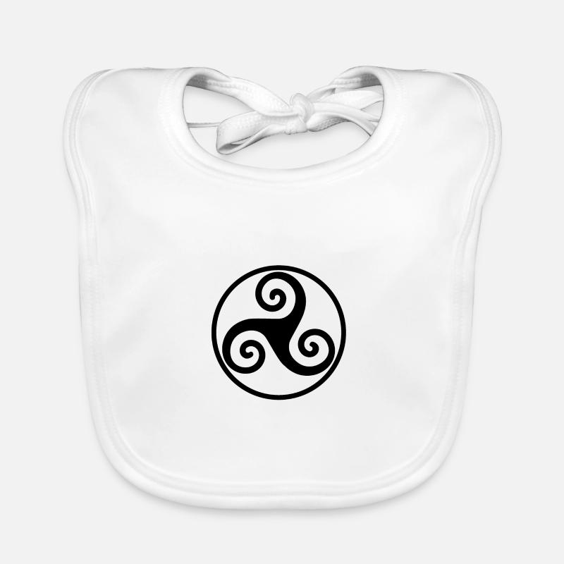Triskele Celtic circle Organic Baby Bibs