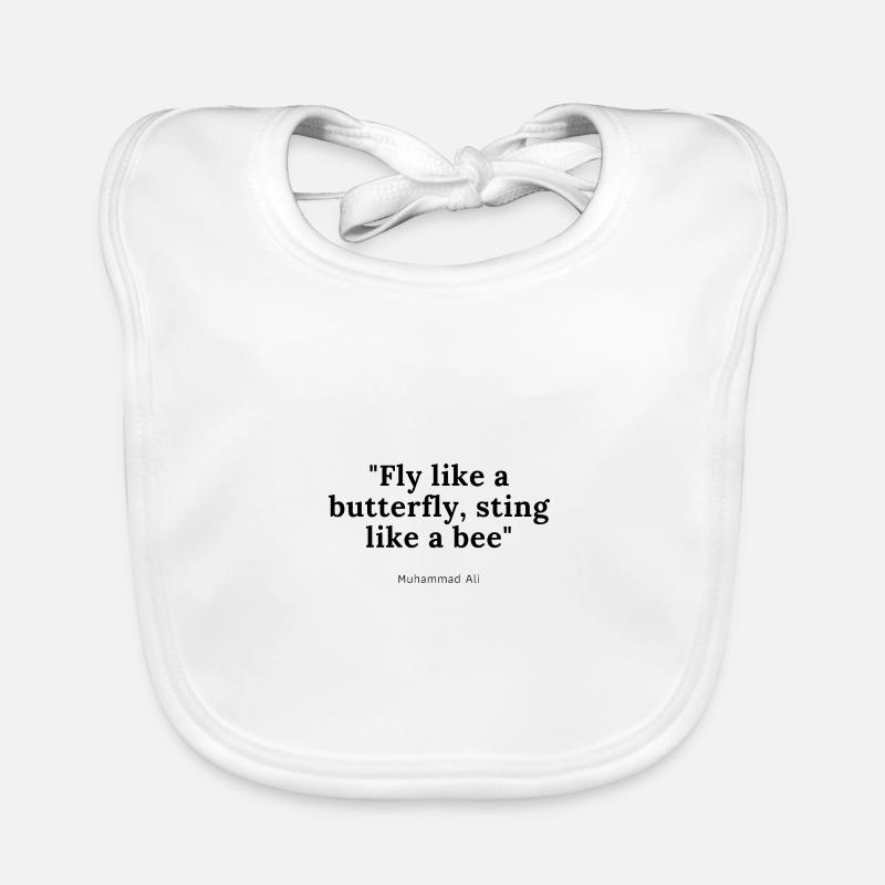 Muhammad Ali Quote Zitat Geschenkidee Baby Bio-Lätzchen