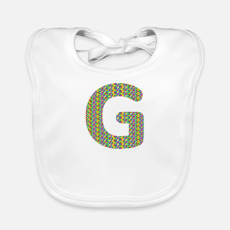 Buntes Herz G Design – Einzigartig & Stylisch! Baby Bio-Lätzchen