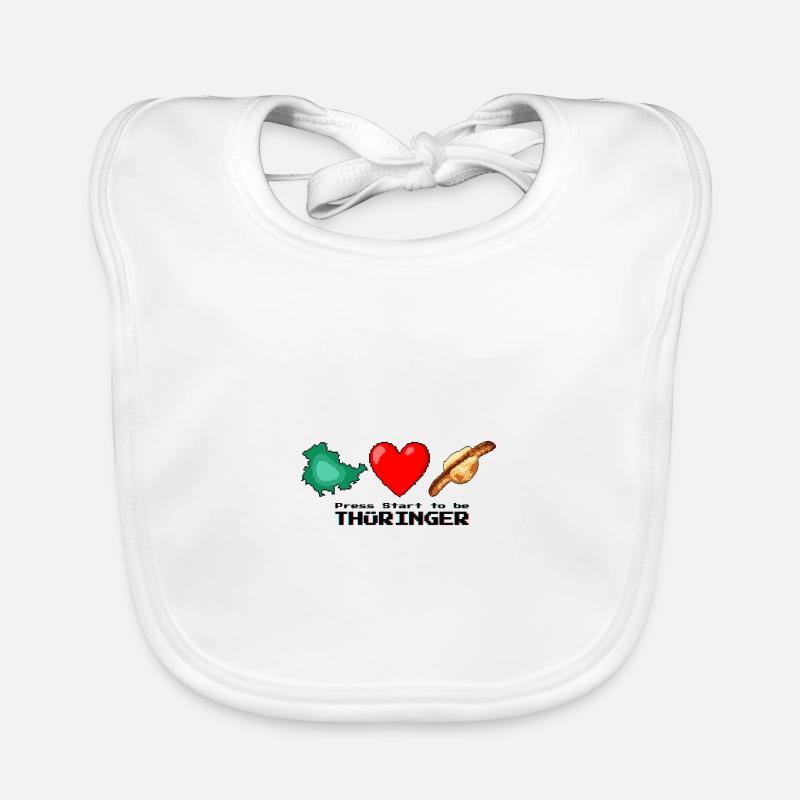 Ostthüringen Merch - Pixel Thüringer Baby Bio-Lätzchen