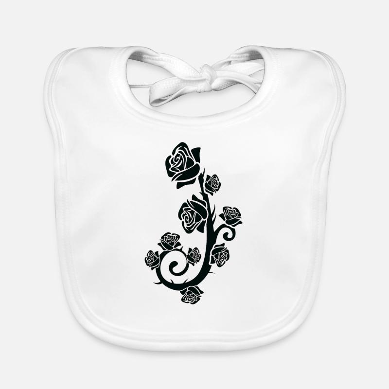 Black rose, black rose Organic Baby Bibs