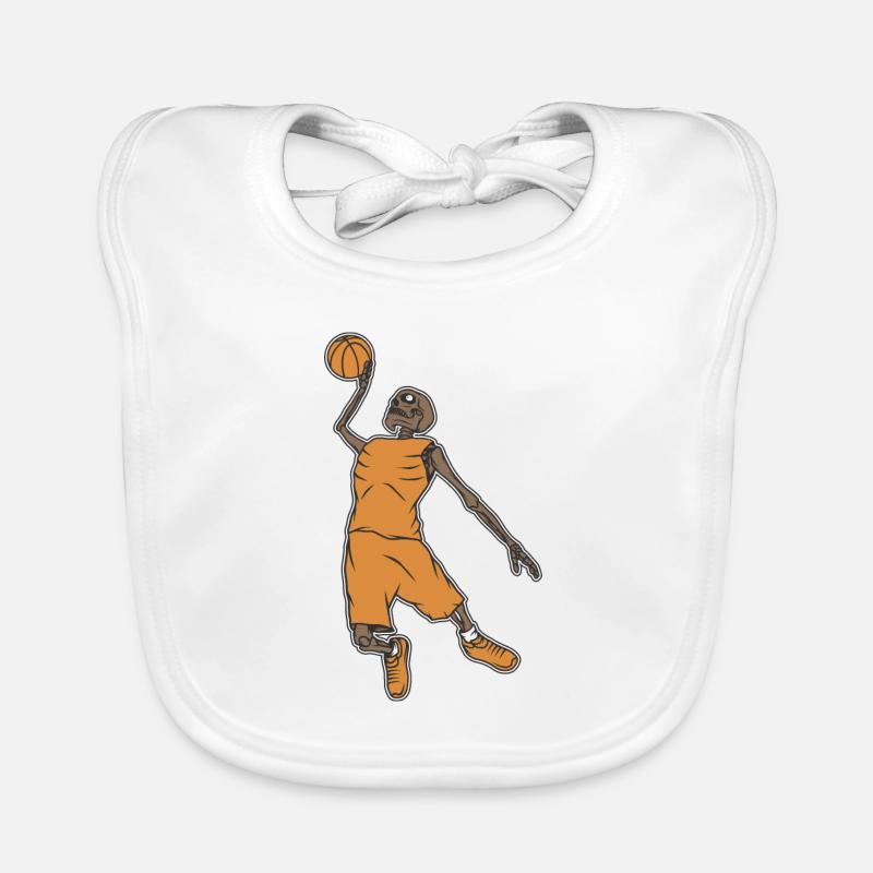 Basketball Skeleton Organic Baby Bibs