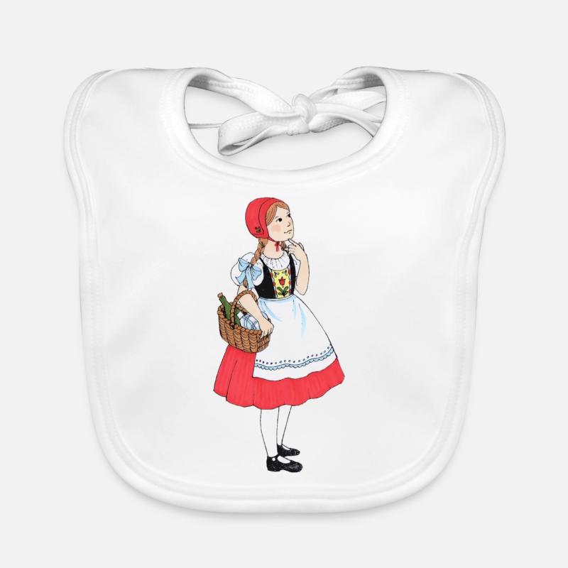 Petit chaperon rouge - Bavoir bio Bébé - blanc