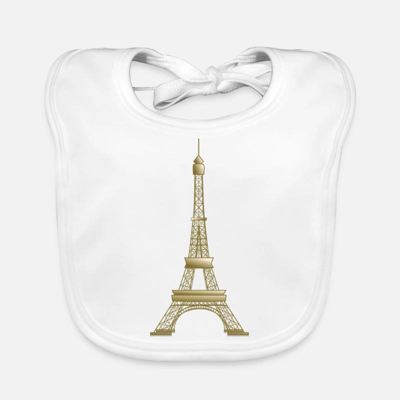 Eiffel tower Organic Baby Bibs