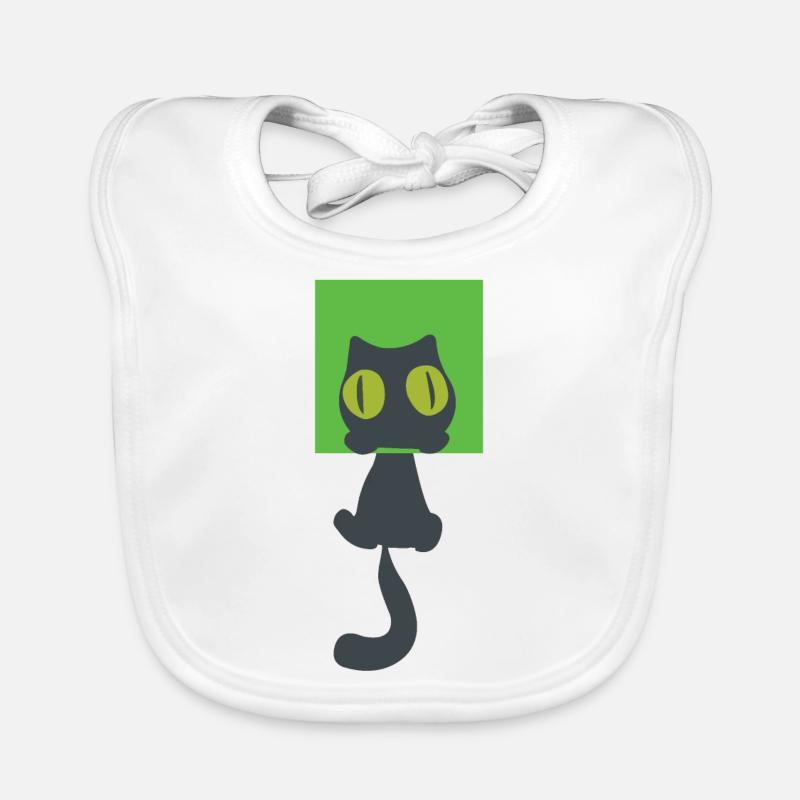little black kitten Organic Baby Bibs