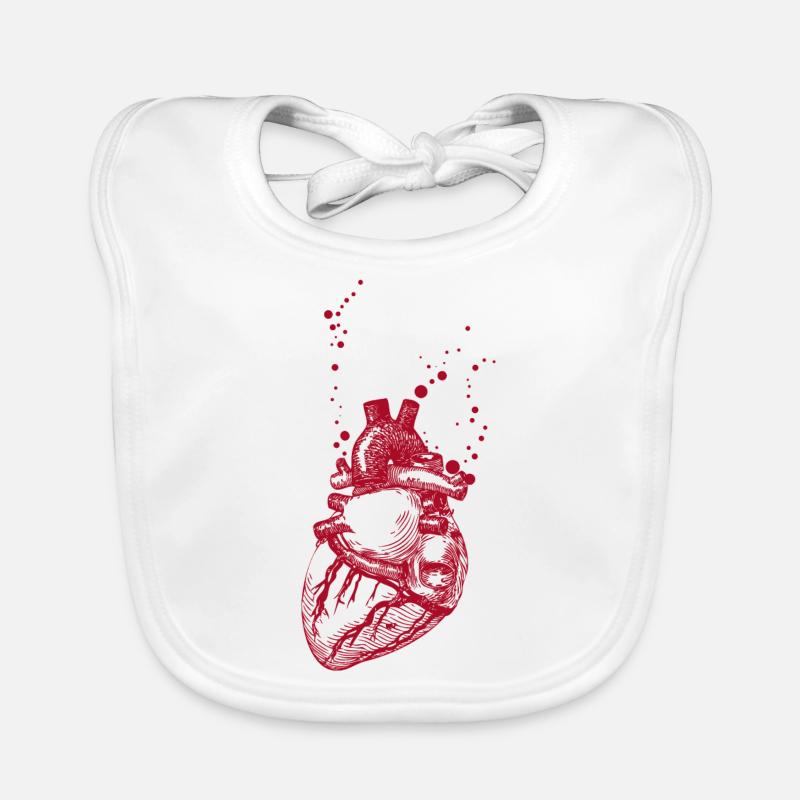 Echtes Herz Baby Bio-Lätzchen