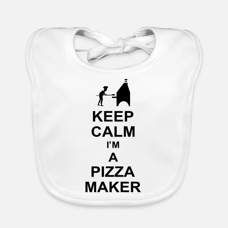 keep calm i'm a pizza maker kg10 Bavoir bio Bébé