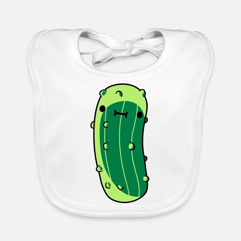 petit concombre avec Bavoir bio Bébé