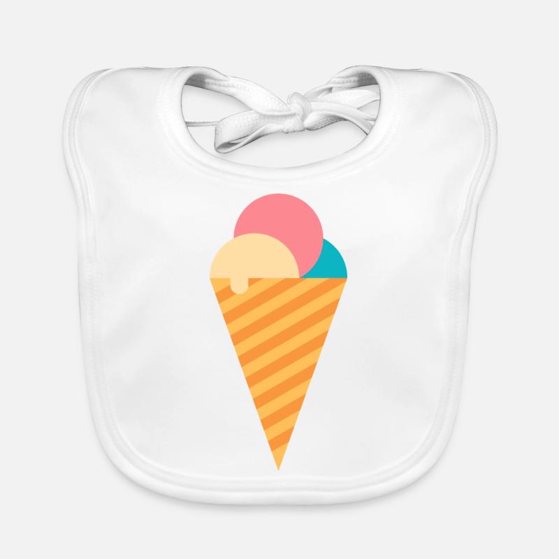 Eiscreme in Waffel Baby Bio-Lätzchen