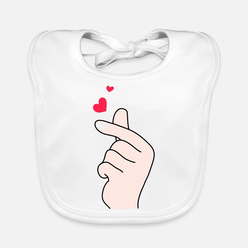 Finger hearts 2 Organic Baby Bibs